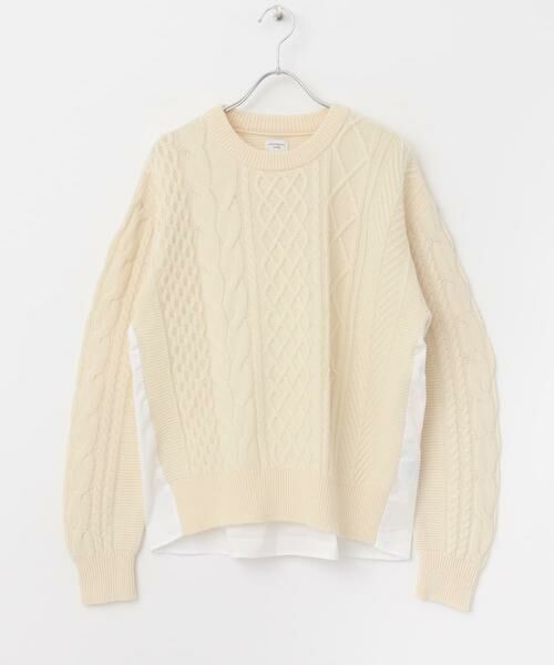 URBAN RESEARCH DOORS / アーバンリサーチ ドアーズ ニット・セーター | アラン柄バックシャツプルオーバー | 詳細28