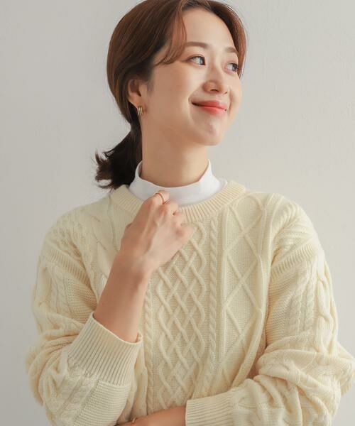 URBAN RESEARCH DOORS / アーバンリサーチ ドアーズ ニット・セーター | アラン柄バックシャツプルオーバー | 詳細22