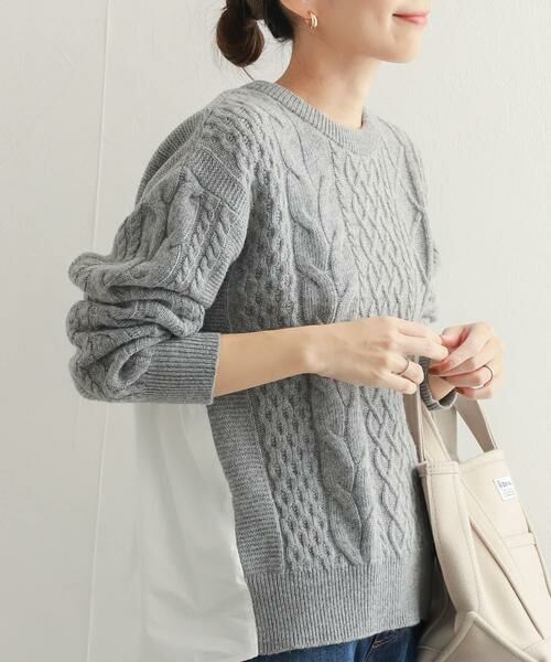 URBAN RESEARCH DOORS / アーバンリサーチ ドアーズ ニット・セーター | アラン柄バックシャツプルオーバー | 詳細30