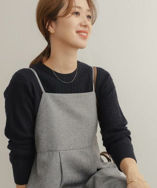 URBAN RESEARCH DOORS / アーバンリサーチ ドアーズ ニット・セーター | ウール混ケーブルコンパクトニット | 詳細1