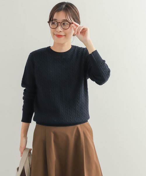 URBAN RESEARCH DOORS / アーバンリサーチ ドアーズ ニット・セーター | ウール混ケーブルコンパクトニット | 詳細10