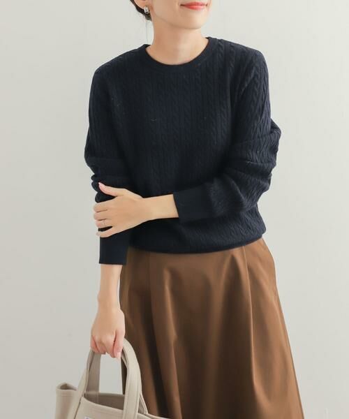 URBAN RESEARCH DOORS / アーバンリサーチ ドアーズ ニット・セーター | ウール混ケーブルコンパクトニット | 詳細11