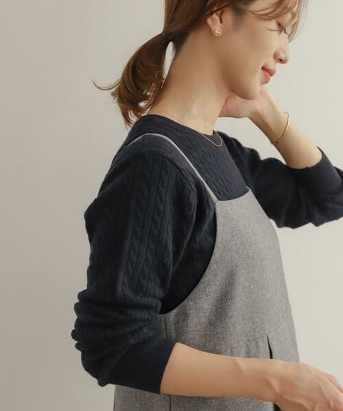 URBAN RESEARCH DOORS / アーバンリサーチ ドアーズ ニット・セーター | ウール混ケーブルコンパクトニット | 詳細2