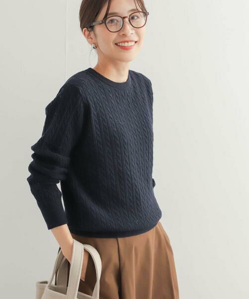 URBAN RESEARCH DOORS / アーバンリサーチ ドアーズ ニット・セーター | ウール混ケーブルコンパクトニット | 詳細6