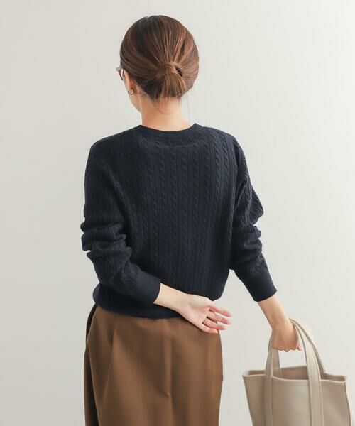 URBAN RESEARCH DOORS / アーバンリサーチ ドアーズ ニット・セーター | ウール混ケーブルコンパクトニット | 詳細8