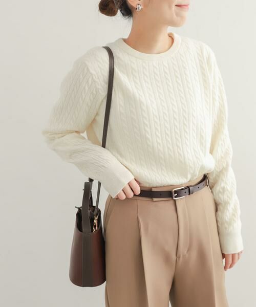 URBAN RESEARCH DOORS / アーバンリサーチ ドアーズ ニット・セーター | ウール混ケーブルコンパクトニット | 詳細26