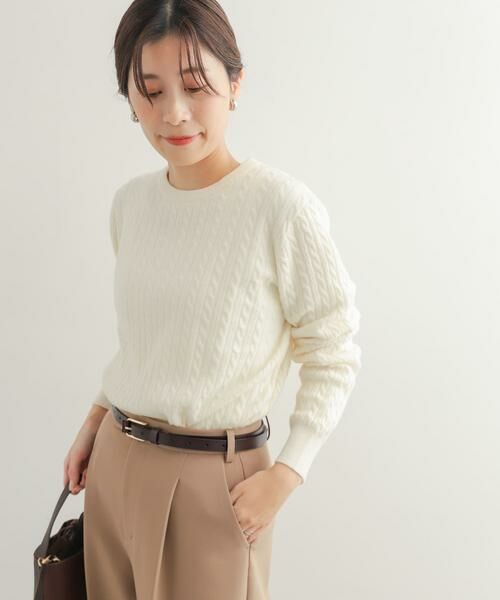 URBAN RESEARCH DOORS / アーバンリサーチ ドアーズ ニット・セーター | ウール混ケーブルコンパクトニット | 詳細28
