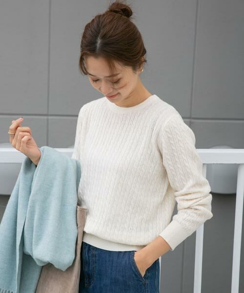URBAN RESEARCH DOORS / アーバンリサーチ ドアーズ ニット・セーター | ウール混ケーブルコンパクトニット | 詳細19