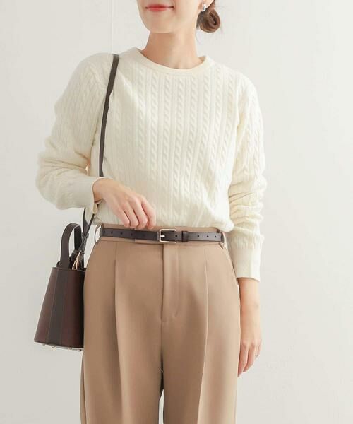 URBAN RESEARCH DOORS / アーバンリサーチ ドアーズ ニット・セーター | ウール混ケーブルコンパクトニット | 詳細25