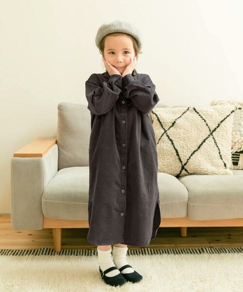 URBAN RESEARCH DOORS / アーバンリサーチ ドアーズ ワンピース | 『親子リンク』『UR TECH』コーデュロイシャツワンピース(KIDS) | 詳細14