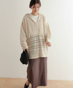 URBAN RESEARCH DOORS / アーバンリサーチ ドアーズ その他トップス | コットンレースフーディープルオーバー