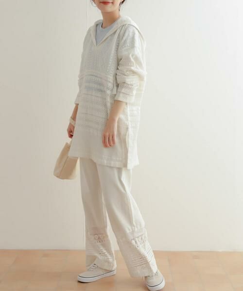 URBAN RESEARCH DOORS / アーバンリサーチ ドアーズ その他トップス | コットンレースフーディープルオーバー | 詳細10