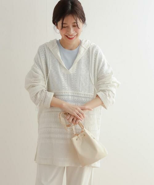 URBAN RESEARCH DOORS / アーバンリサーチ ドアーズ その他トップス | コットンレースフーディープルオーバー | 詳細2