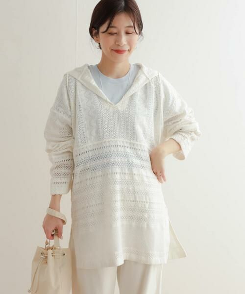 URBAN RESEARCH DOORS / アーバンリサーチ ドアーズ その他トップス | コットンレースフーディープルオーバー | 詳細3