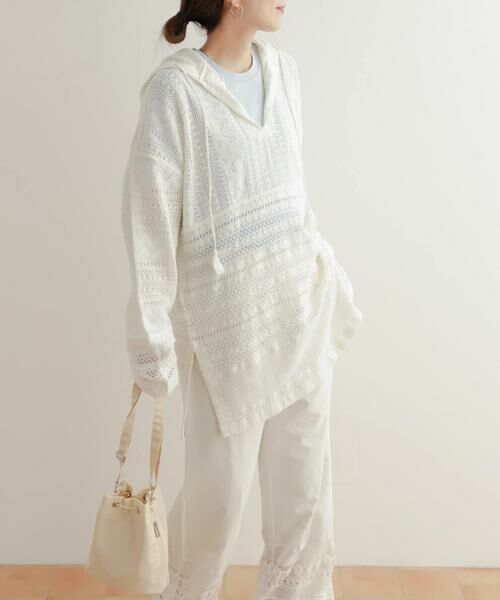 URBAN RESEARCH DOORS / アーバンリサーチ ドアーズ その他トップス | コットンレースフーディープルオーバー | 詳細9