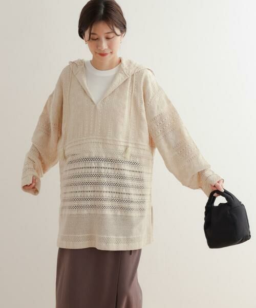 URBAN RESEARCH DOORS / アーバンリサーチ ドアーズ その他トップス | コットンレースフーディープルオーバー | 詳細16