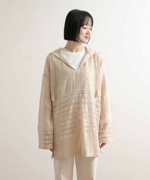 URBAN RESEARCH DOORS / アーバンリサーチ ドアーズ その他トップス | コットンレースフーディープルオーバー | 詳細27