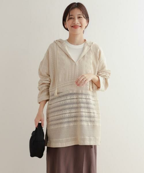 URBAN RESEARCH DOORS / アーバンリサーチ ドアーズ その他トップス | コットンレースフーディープルオーバー | 詳細17