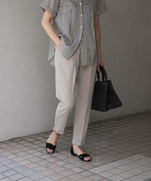 URBAN RESEARCH DOORS / アーバンリサーチ ドアーズ その他パンツ | ストレッチテーパードイージーパンツ(ライトベージュ)