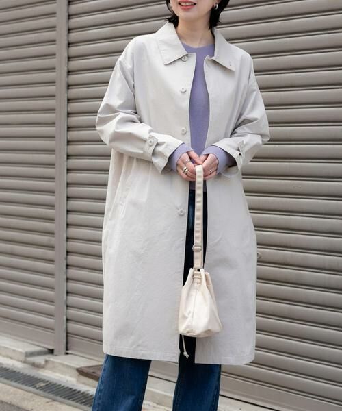 URBAN RESEARCH DOORS / アーバンリサーチ ドアーズ ステンカラーコート | 塩縮コットンステンカラーコート | 詳細1