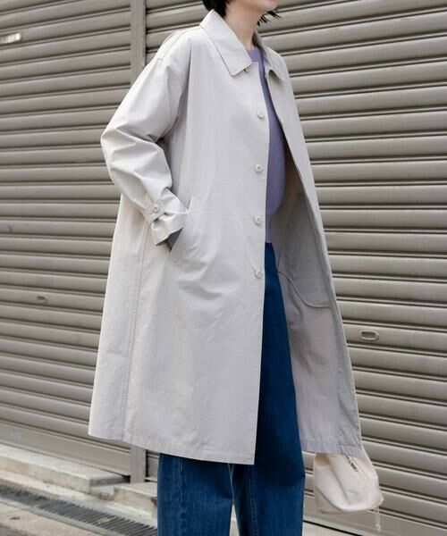 URBAN RESEARCH DOORS / アーバンリサーチ ドアーズ ステンカラーコート | 塩縮コットンステンカラーコート | 詳細2