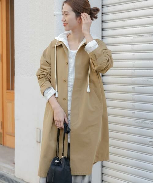 URBAN RESEARCH DOORS / アーバンリサーチ ドアーズ ステンカラーコート | 塩縮コットンステンカラーコート | 詳細21