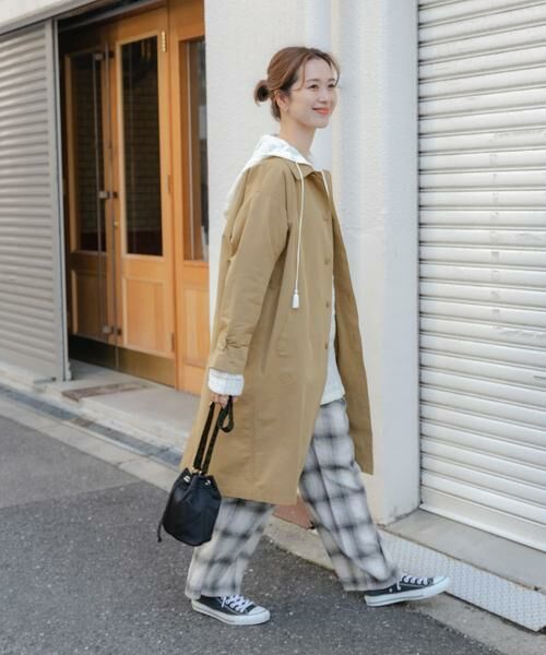 URBAN RESEARCH DOORS / アーバンリサーチ ドアーズ ステンカラーコート | 塩縮コットンステンカラーコート | 詳細24