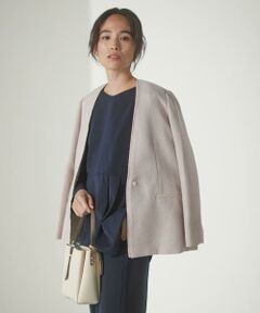 URBAN RESEARCH DOORS / アーバンリサーチ ドアーズ テーラードジャケット | ツイードVネックロングジャケット