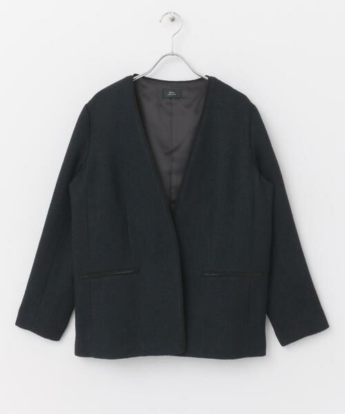 URBAN RESEARCH DOORS / アーバンリサーチ ドアーズ テーラードジャケット | ツイードVネックロングジャケット | 詳細10