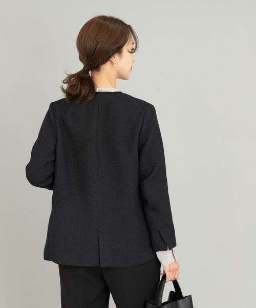 URBAN RESEARCH DOORS / アーバンリサーチ ドアーズ テーラードジャケット | ツイードVネックロングジャケット | 詳細4