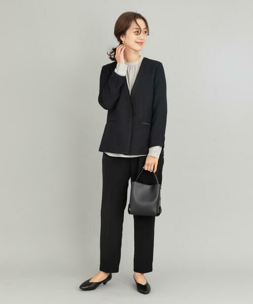 URBAN RESEARCH DOORS / アーバンリサーチ ドアーズ テーラードジャケット | ツイードVネックロングジャケット | 詳細9