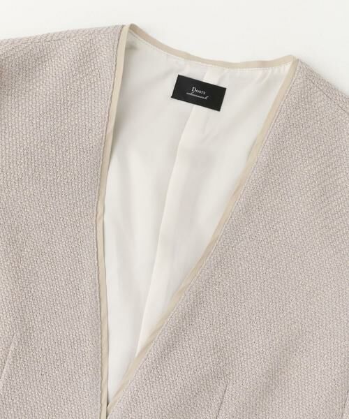 URBAN RESEARCH DOORS / アーバンリサーチ ドアーズ テーラードジャケット | ツイードVネックロングジャケット | 詳細30