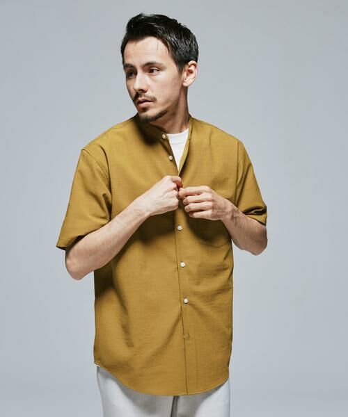 URBAN RESEARCH DOORS / アーバンリサーチ ドアーズ シャツ・ブラウス | 『一部WEB限定』『UR TECH DRYLUXE』バンドカラーシャツ | 詳細4