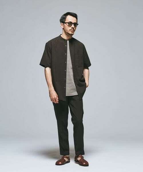 URBAN RESEARCH DOORS / アーバンリサーチ ドアーズ シャツ・ブラウス | 『一部WEB限定』『UR TECH DRYLUXE』バンドカラーシャツ | 詳細22