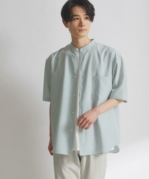 URBAN RESEARCH DOORS / アーバンリサーチ ドアーズ シャツ・ブラウス | 『XLサイズ/WEB限定』『吸水速乾』セオアルファバンドカラーショートスリーブ シャツ | 詳細2