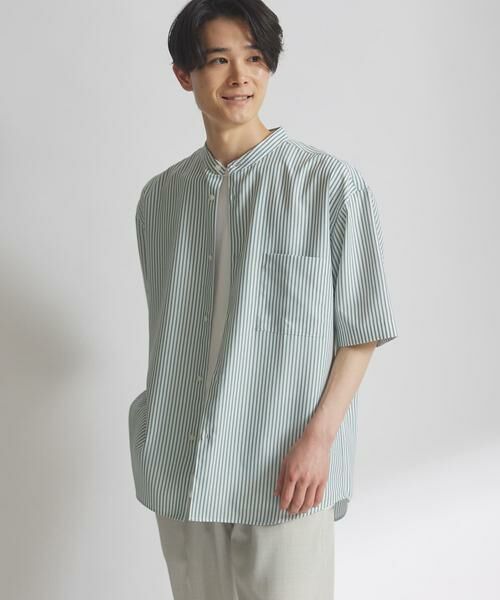 URBAN RESEARCH DOORS / アーバンリサーチ ドアーズ シャツ・ブラウス | 『XLサイズ/WEB限定』『吸水速乾』セオアルファバンドカラーショートスリーブ シャツ | 詳細4