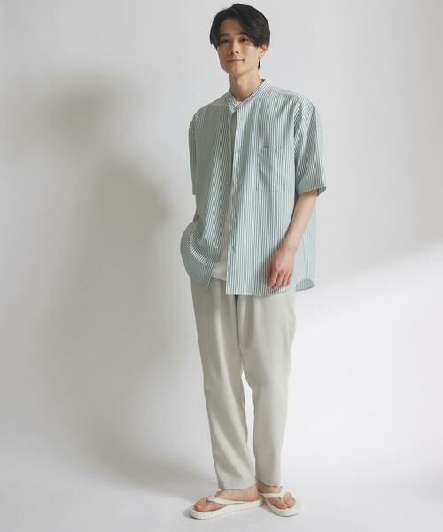 URBAN RESEARCH DOORS / アーバンリサーチ ドアーズ シャツ・ブラウス | 『XLサイズ/WEB限定』『吸水速乾』セオアルファバンドカラーショートスリーブ シャツ | 詳細7