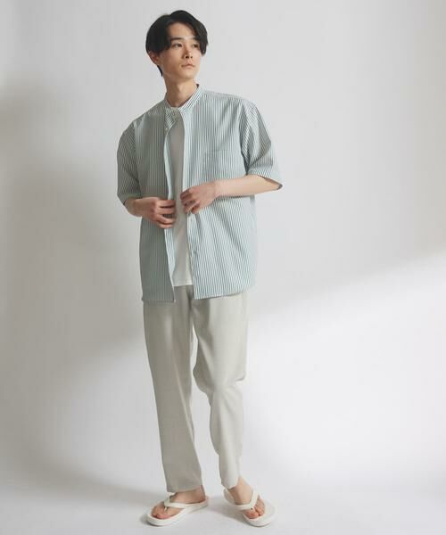 URBAN RESEARCH DOORS / アーバンリサーチ ドアーズ シャツ・ブラウス | 『XLサイズ/WEB限定』『吸水速乾』セオアルファバンドカラーショートスリーブ シャツ | 詳細8