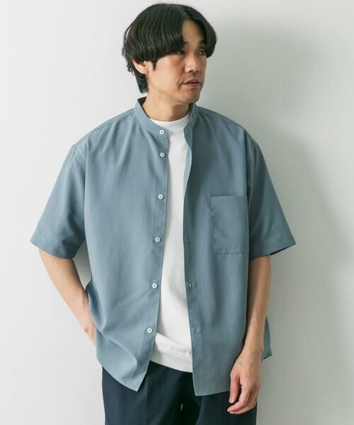 URBAN RESEARCH DOORS / アーバンリサーチ ドアーズ シャツ・ブラウス | 『XLサイズ/WEB限定』『吸水速乾』セオアルファバンドカラーショートスリーブ シャツ | 詳細12