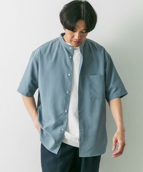 URBAN RESEARCH DOORS / アーバンリサーチ ドアーズ シャツ・ブラウス | 『XLサイズ/WEB限定』『吸水速乾』セオアルファバンドカラーショートスリーブ シャツ | 詳細15