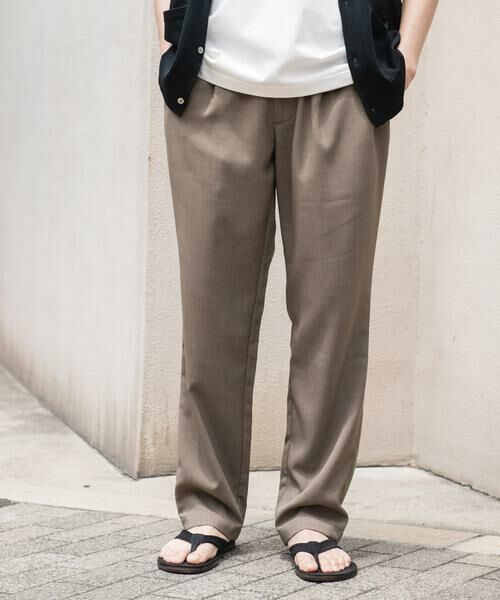 URBAN RESEARCH DOORS / アーバンリサーチ ドアーズ その他パンツ | 『吸水速乾/イージーケア』リネンライクイージーパンツ(グリーン系その他)