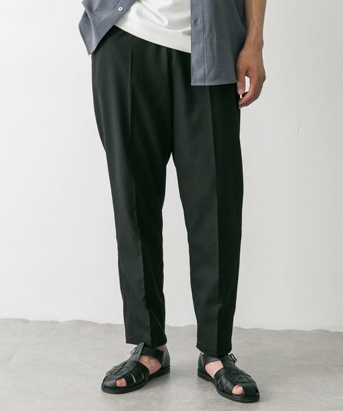 URBAN RESEARCH DOORS / アーバンリサーチ ドアーズ その他パンツ | TRツイルテーパードトラウザー(ブラック)