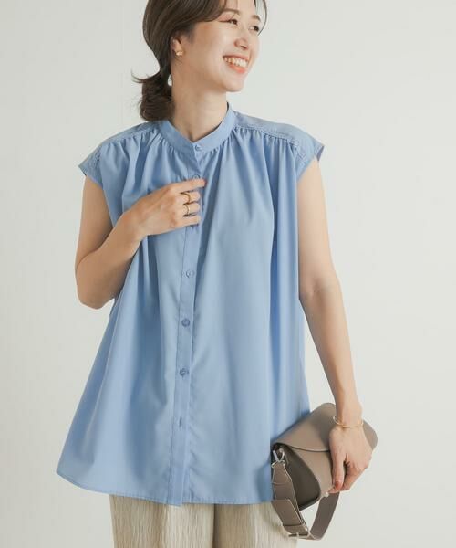 URBAN RESEARCH DOORS / アーバンリサーチ ドアーズ シャツ・ブラウス | レース切替フレンチブラウス | 詳細1