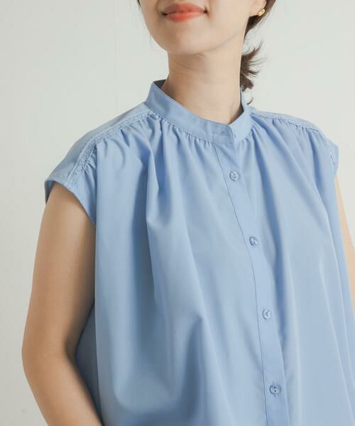 URBAN RESEARCH DOORS / アーバンリサーチ ドアーズ シャツ・ブラウス | レース切替フレンチブラウス | 詳細6