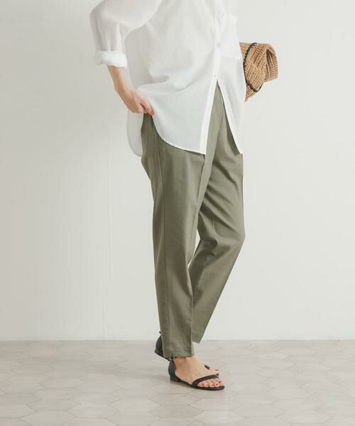 URBAN RESEARCH DOORS / アーバンリサーチ ドアーズ その他パンツ | リネン混テーパードイージーパンツ | 詳細11
