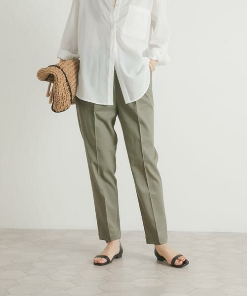 URBAN RESEARCH DOORS / アーバンリサーチ ドアーズ その他パンツ | リネン混テーパードイージーパンツ | 詳細12