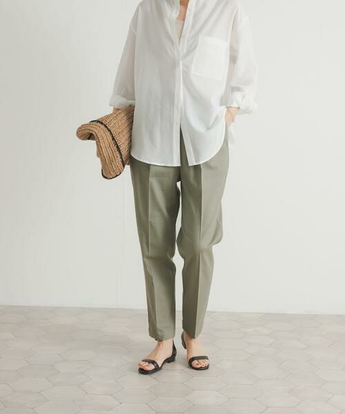 URBAN RESEARCH DOORS / アーバンリサーチ ドアーズ その他パンツ | リネン混テーパードイージーパンツ | 詳細13