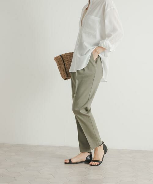 URBAN RESEARCH DOORS / アーバンリサーチ ドアーズ その他パンツ | リネン混テーパードイージーパンツ | 詳細15