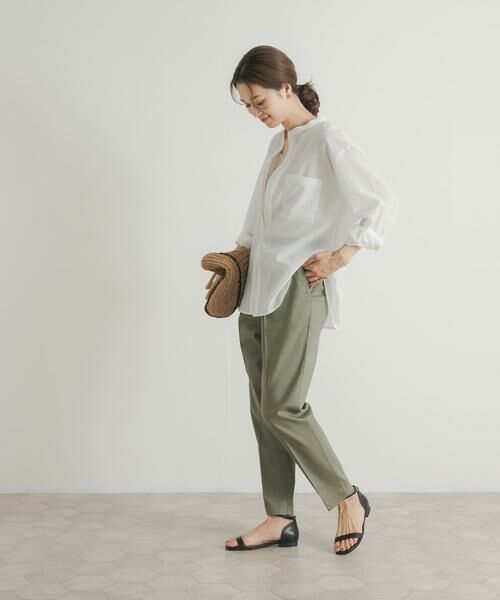 URBAN RESEARCH DOORS / アーバンリサーチ ドアーズ その他パンツ | リネン混テーパードイージーパンツ | 詳細16