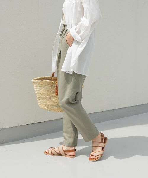 URBAN RESEARCH DOORS / アーバンリサーチ ドアーズ その他パンツ | リネン混テーパードイージーパンツ | 詳細3